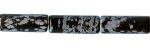 Tubes: 7 x 18mm Snowflake Obsidian (Volcanic Glass) 15 - 16 inches