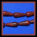 Teardrops: 6 x 16mm Red Variegated Jasper 15 - 16 inches