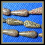 Teardrops: 9 x 22mm Leopardskin Jasper 15 - 16 inches, 3 for $12