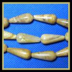 Teardrops: 9 x 22mm Silver Leaf Jasper 15 - 16 inch strands