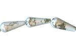 Teardrops: 9 x 22mm White Howlite 15 - 16 inches, 3 for $12