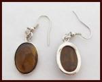 Earrings: Tiger'seye Oval Cabochons, 3 pairs for $9