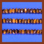 Rondelles: Tigereye  Faceted 5 x 8mm 15 - 16 inches