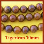 Rounds: Tigeriron 10mm Strands 15 - 16 inches, each strand