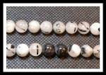 Rounds: Tourmalinated Quartz  8mm Strands 15 - 16 inch