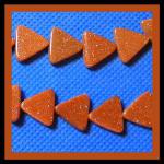 Triangles: 13mm Goldstone 15 - 16 inch strands