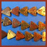 Triangles: 13mm Poppy 15 - 16 inch strands