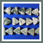 Triangles: 13mm Tree Agate 15 - 16 inches, 3 for $12
