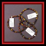 Bracelets: Stretchy Tri Color Multi Tiger's Eye 4mm 3 for $12