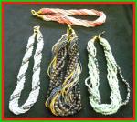 Necklaces: Twisted Seedbead Necklaces 15 - 16 inches,10 necklaces