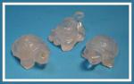 Stone Figurine Turtle: Quartz Crystal, 3 for $30