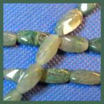 Twists: 6 x 13mm Moss Agate 15 - 16 inches