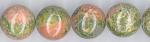 Rounds: Unakite 12mm Strands 15 - 16 inches