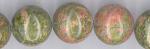 Rounds: Unakite 14mm Strands 15 - 16 inches