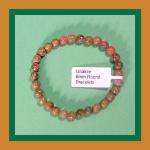 Bracelets: Stretchy Unakite 6mm  3 for $9