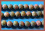 Rounds: Frosted Unakite 8mm by the Strand 15 - 16 inches