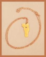 Heart of Vermont Charm: Shiny Rosegold Plate with a Cut Out Heart, 17 inch chain