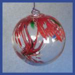 Witch Ball4: WB106 Red or Orange with a little green 4 inches across, 2 for $18