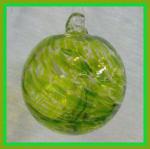 Witch Ball3: Small #114 Lime Hanging Glass Ball of 3 inches, 3 for $21