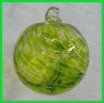 Witch Ball4: WB114 Lime Green Hanging Glass Ball of 4 inches, 2 for $18