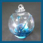 Witch Ball3: Small WB283 Blues wanting to be aqua almost green,  3 incher, 3 for $21