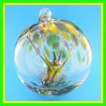 Witch Ball4: WB29  Green, yellow some with dark purple About 4 inches across, 2 for $18