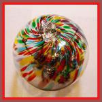 Witch Ball4: WB30 The Autumn Tree, Red, Green, Yellow, Purple 4 inches, 2 for $15