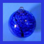 Witch Ball3: Small: WB310 Hanging Glass Ball of 3 inches Blue with an Inner Blue Tree, 3 for $21