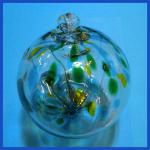 Witch Ball4: WB38 Green with a little yellow, a little aqua 4 inches, 2 for $15