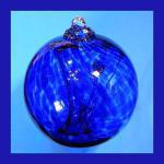 Witch Ball6: #10 Blue, 6 Inches Across and Six Inches Tall