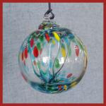 Witch Ball6: #25 / 30 Spring with Leftover Autumn Leaves 6 Inches Across
