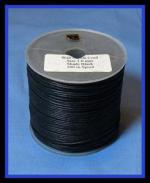 Cord: Cotton Black 1mm 100 meter spools