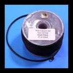 Cord: Waxed Cotton Black 2mm 25 meter (27 yard) spools