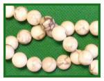Rounds: Howlite (White, Grey) 10mm Strands 15 - 16 inches