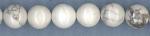 Rounds: Howlite (White, Greyish) 8mm Strands 15 - 16 inches