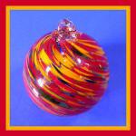 Gazing Ball3: Small: WB339 Hanging Glass Ball, Apocalypse Sunrise, 3 inches, 3 for $21