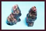 Stone Figurine Wolf: Fluorite, 3 for $27