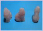 Stone Figurine Wolf: Rose Quartz, 3 for $27