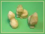 Stone Figurine Wolf: Serpentine, 3 for $27
