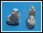 Stone Figurine Wolf: White Howlite, 3 for $27