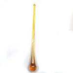 Raindrops: 8 Inch Yellow Glass, with a hole for hanging,  4 for $6