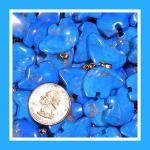 Zuni Bears: Blue Pendant with Gold Plated Bail 18 x 25mm, 10 for $7.50